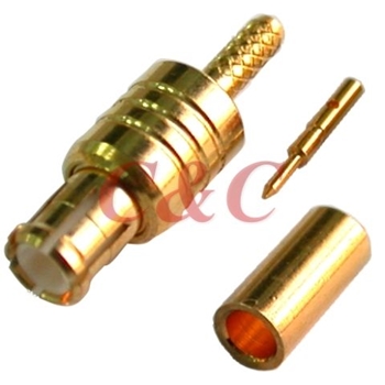 MCX Straight Plug Crimp for RG178u , RG196u
